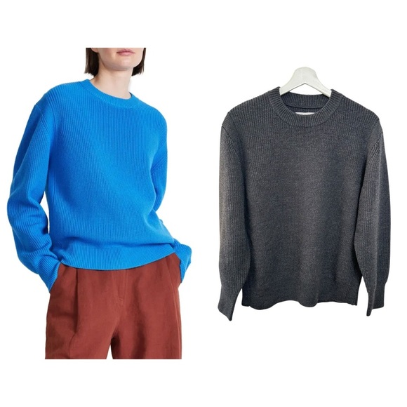 APIECE APART Everyday Merino Wool Sweater Grey - Picture 1 of 6